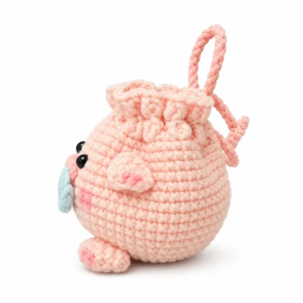 Pig AirPods Pouch Crochet Pattern, Earbud Holder PDF
