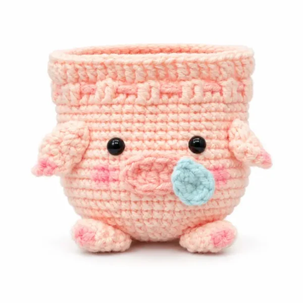 Pig AirPods Pouch Crochet Pattern, Earbud Holder PDF