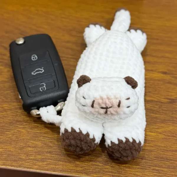 f Siamese Cat Key Cover Crochet Pattern, Car and House Key Holder PDF