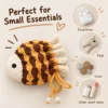 Fish Drawstring Pouch Crochet Pattern, Small Bag PDF with Video