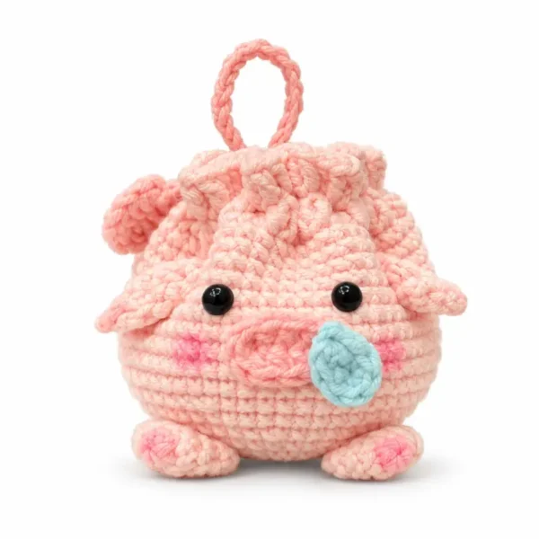 Pig AirPods Pouch Crochet Pattern, Earbud Holder PDF