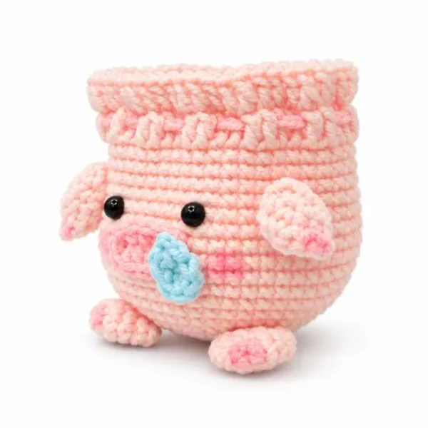 Pig AirPods Pouch Crochet Pattern, Earbud Holder PDF