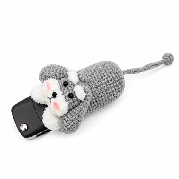 imgi_139_il_fullxfull.8565153251_pd86 5 in 1 Key Cover Crochet Pattern, Cat Puppy Schnauzer Bunny Pig PDF