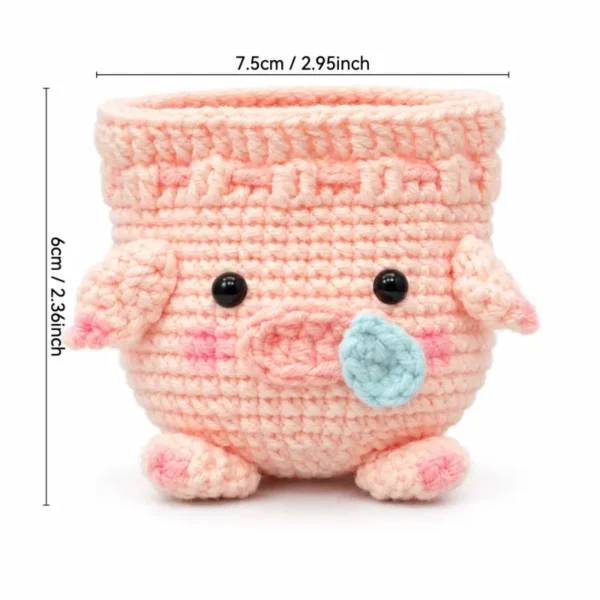 Pig AirPods Pouch Crochet Pattern, Earbud Holder PDF