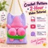 Funny Starfish Butt Tissue Box Cover Pattern, PDF with 2-Hour Video